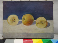 На реставрации «яблоки на столе...»